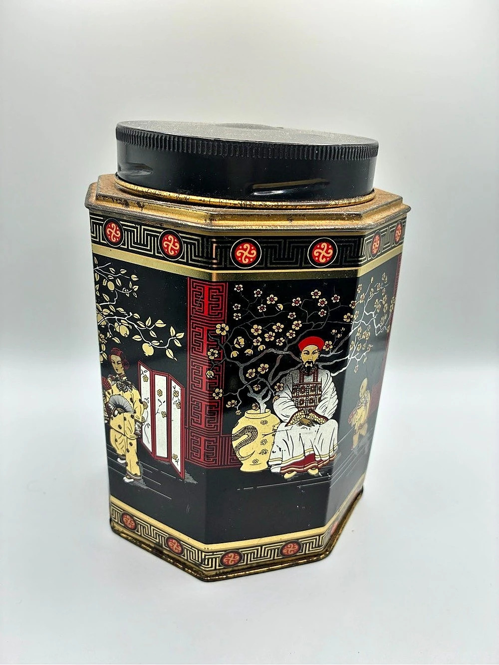 Black & Gold Decorative Tin